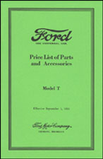 T-6  Chassis Parts List - 1921