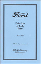 T-9 • Body Parts List - 1923