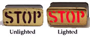 T6955 Vintage Style Brass STOP Light - More Details