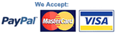 We accept Paypal, Mastercard and Visa