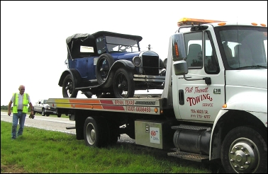 Old Blue gets a ride.jpg