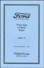 T-9  Body Parts List - 1923